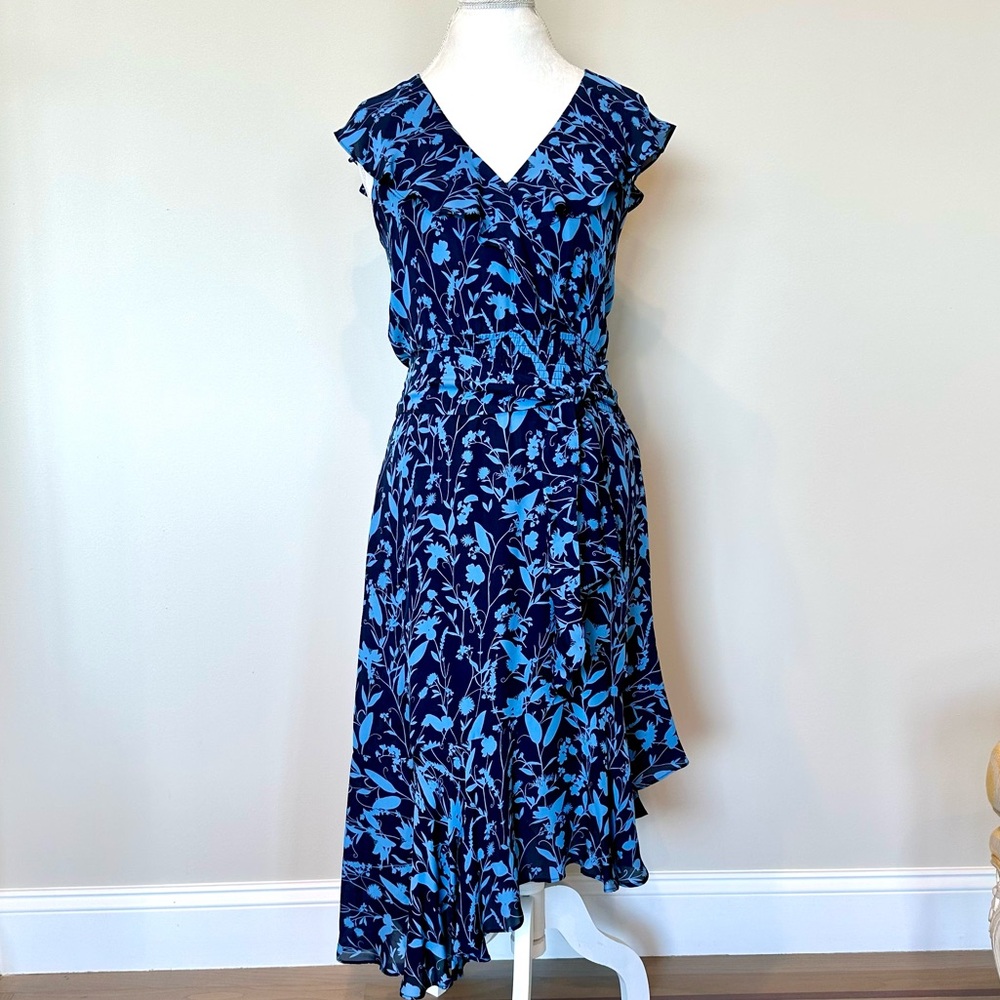 Silk Floral Dress size small